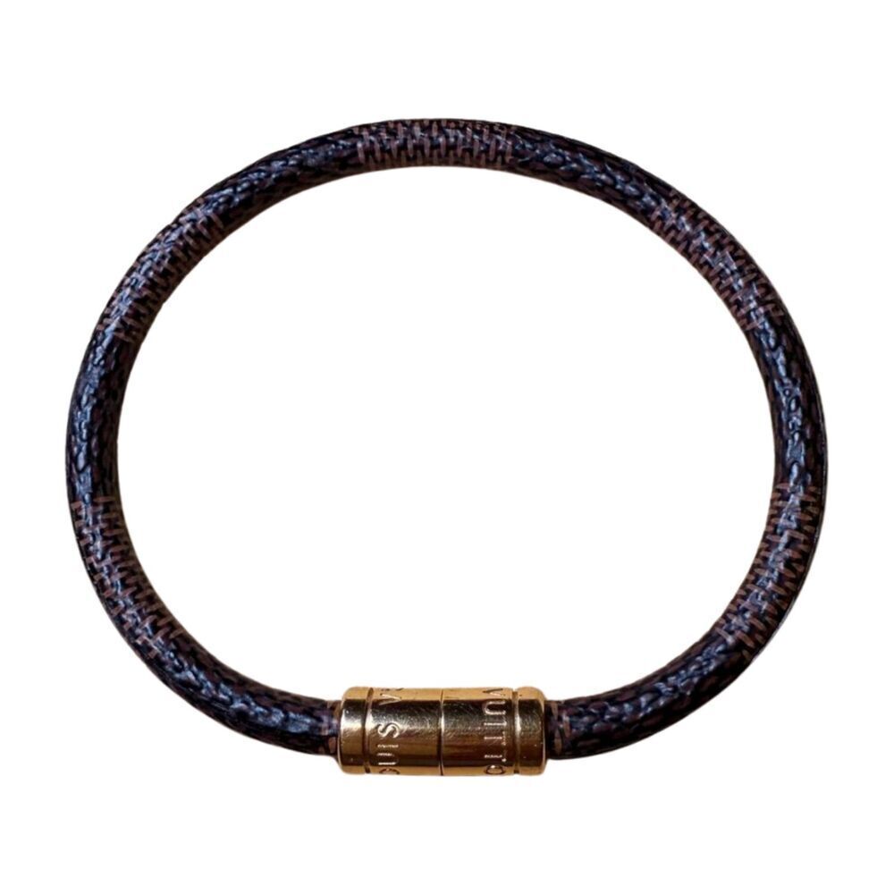 Louis Vuitton Damier Ebene Leather Bracelet